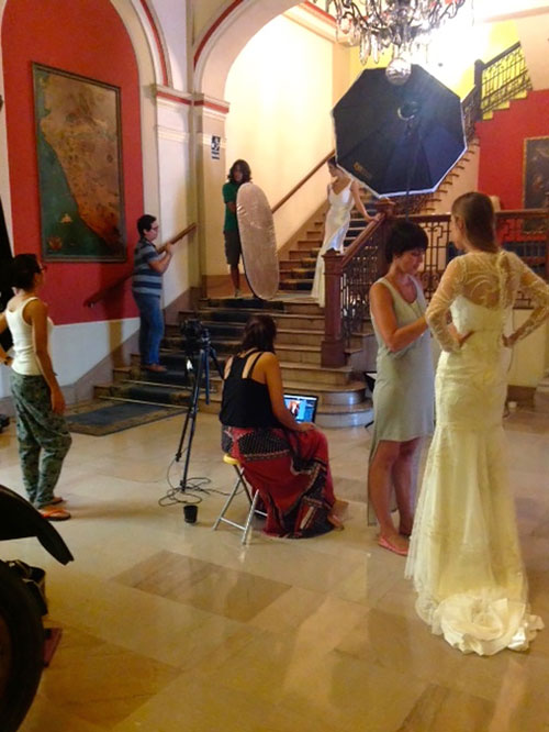 Photoshoot at the Hotel Bolivar in Lima, Peru