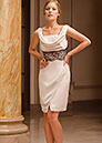 Silver Silk Short Dress