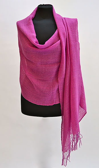 Fuchsia - Grey Plain Shawl