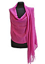 Fuchsia - Grey Plain Shawl