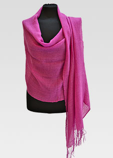 FUCHSIA - GREY PLAIN SHAWL