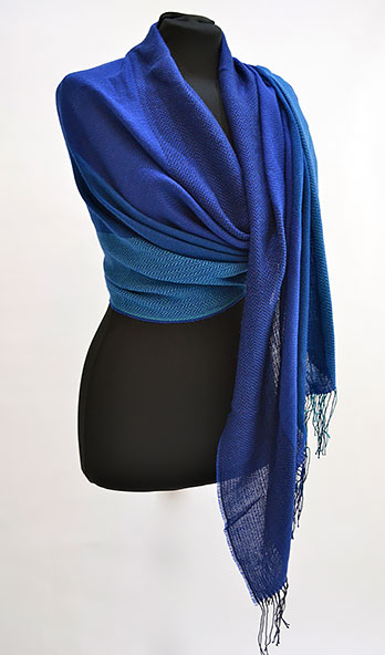 Royal Blue Stripe Shawl