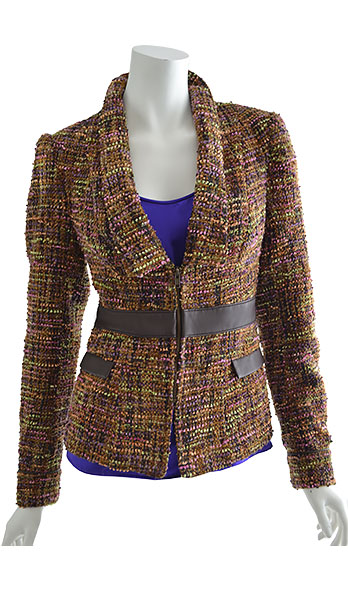 Corset Detailed Tweed Jacket