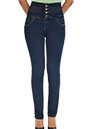 MID-RISE STRAIGHT LEG JEANS WITH WAISTBAND DETAIL