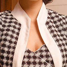 Tweed Check Dress & Jacket Detail